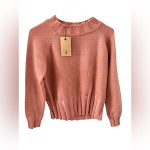 Knot Sisters Dusty Pink Crew Neck Sweater
